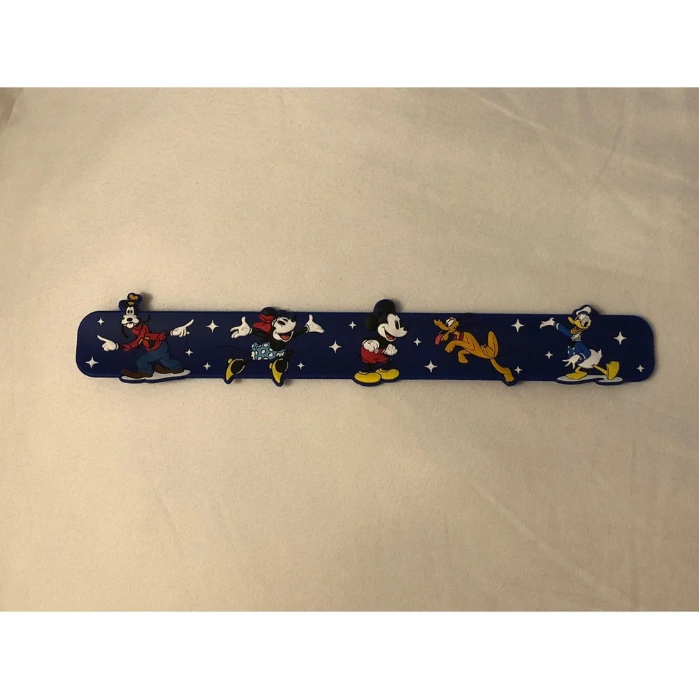 NEW Walt‎ Disney Parks Mickey & Friends Slap Bracelet Minnie Donald Pluto Goofy